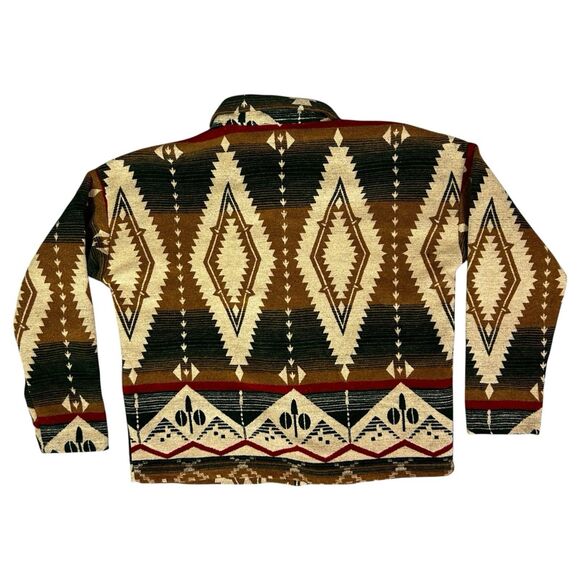 Blue B Women's Size Small Aztec Southwestern Woven Button Up Collared Jacket - Picture 2 of 6